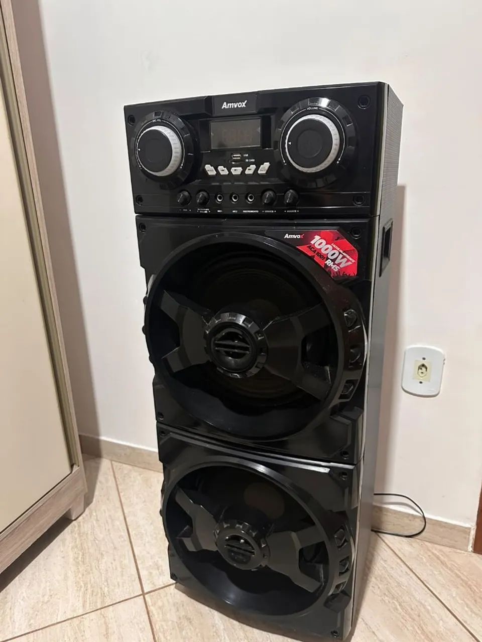 Caixa de Som amvox 1000w RMS