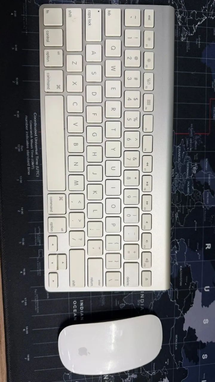 Kit Teclado + Mouse Apple Original - USB - Branco