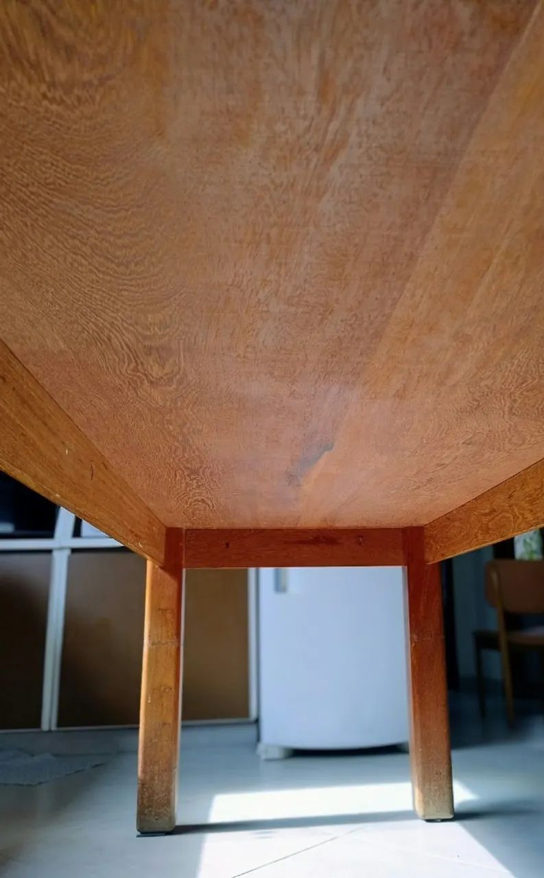 Jogo de mesa de jantar com 8 cadeiras em Ipê Rosa maciço - Foto 3