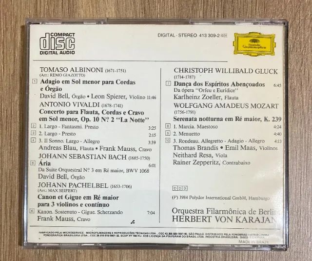 CD Albinoni: Adagio - Pachelbel: Kanon (Berliner Philharmoniker
