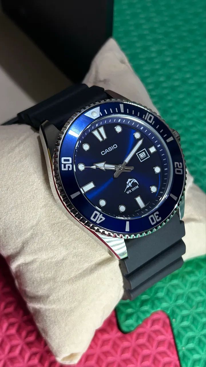 Relógio Casio Duro Marlin Blue Raro - Foto 3