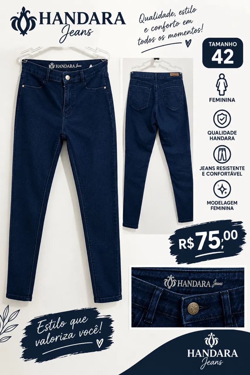 Calça Feminina Handara Tamanho 42 
