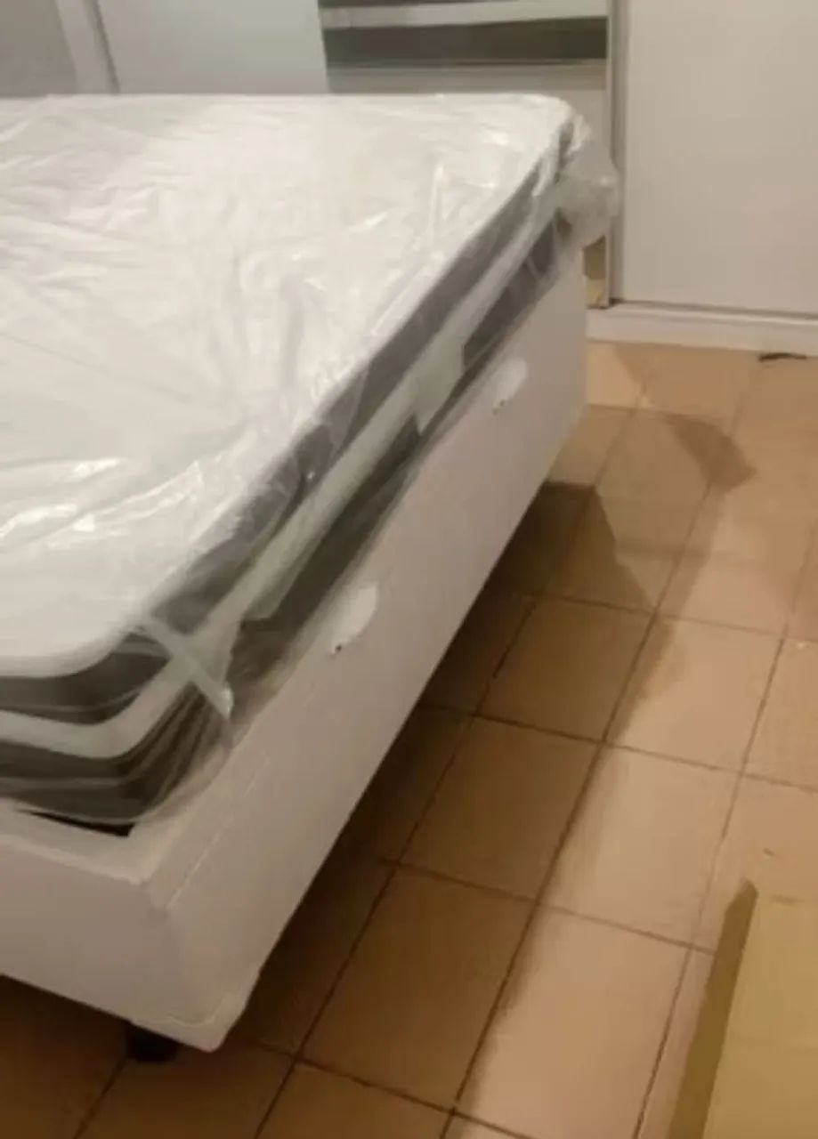 Cama baú casal completa com colchão molas ensacadas D28  - Foto 5