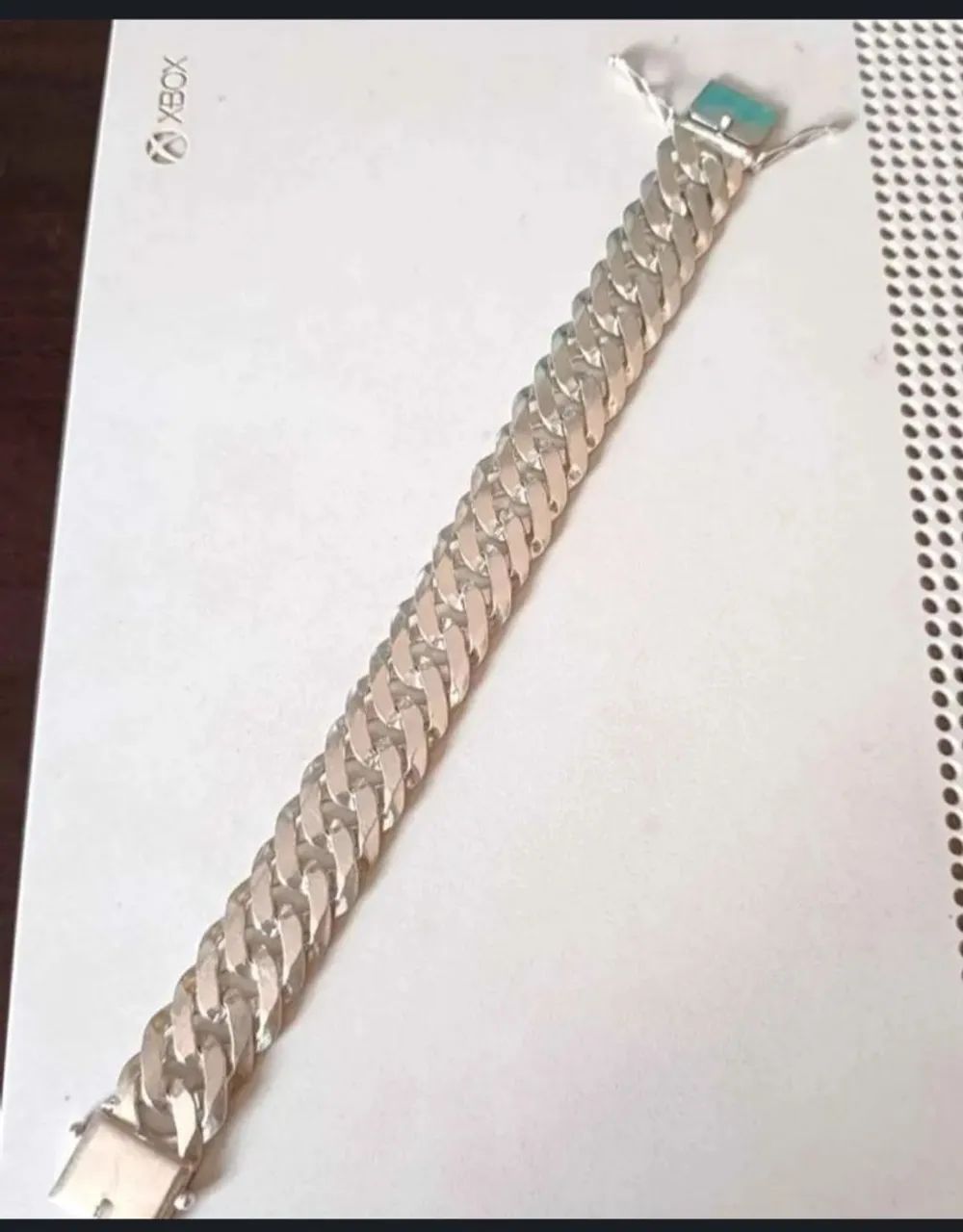Pulseira de prata elo duplo - Foto 2