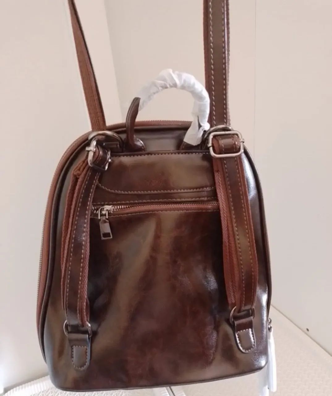 Mochila Feminina em Couro Legitimo - Foto 3