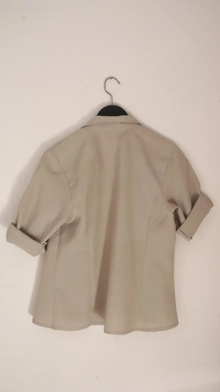 Blusa social bege feminina  - Foto 4