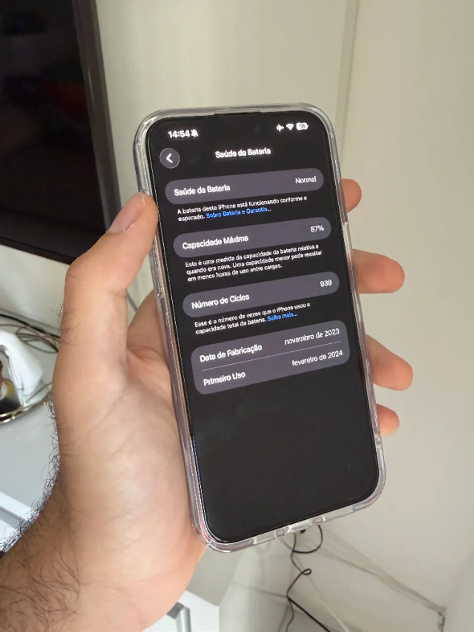 iPhone 15 Pro Max Titânio 256GB - 87% | Único Dono