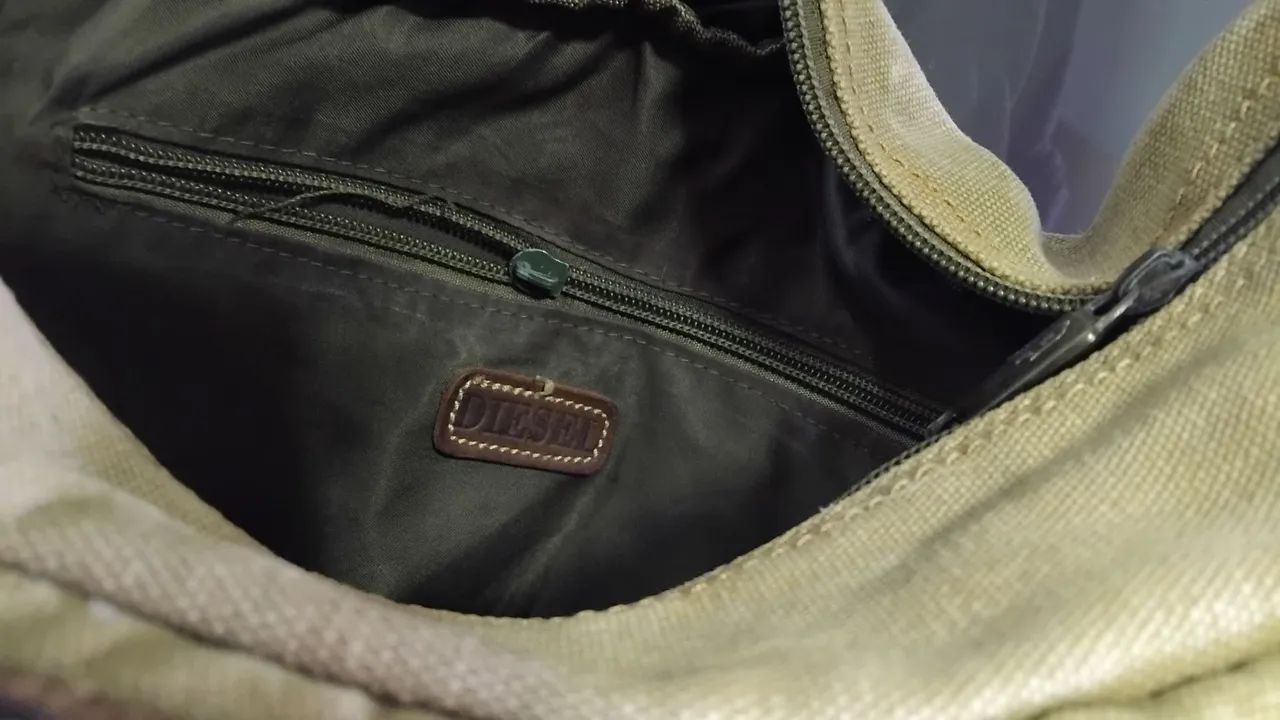Bolsa Transversal Diesel Vintage Lona Carteiro Original - Foto 5