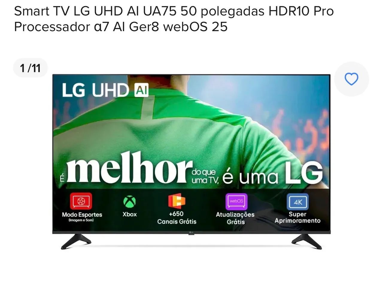 Smart TV LG 50 Polegadas Muito Nova  - Foto 4