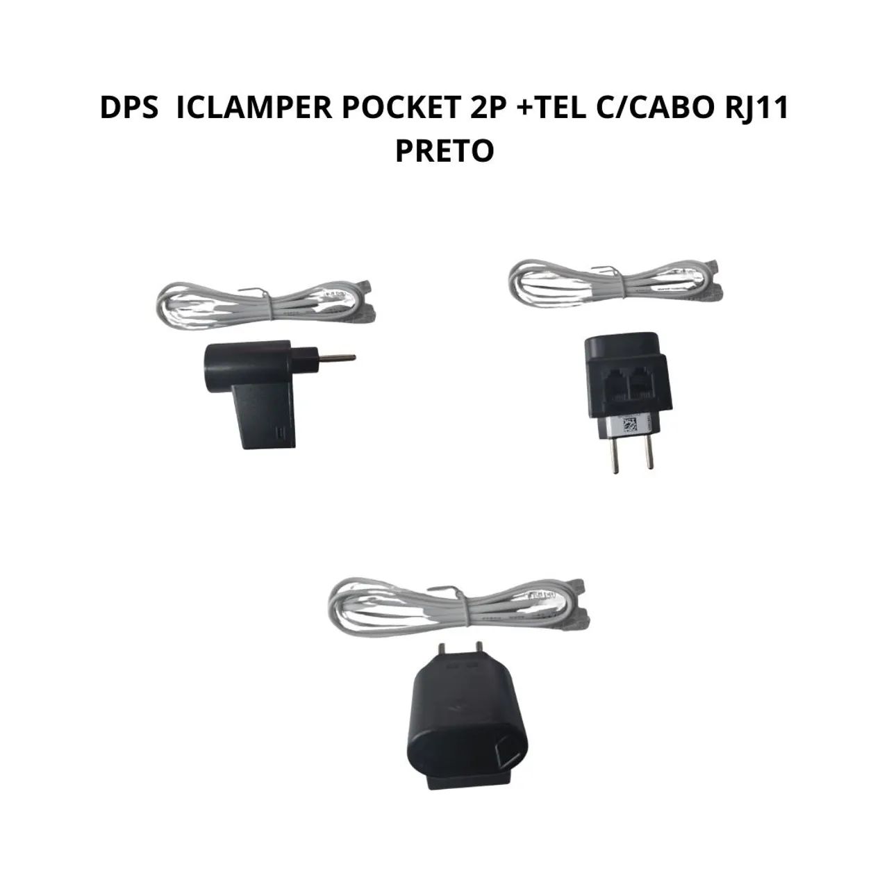 DPS  ICLAMPER POCKET 2P +TEL C/CABO RJ11 PRETO