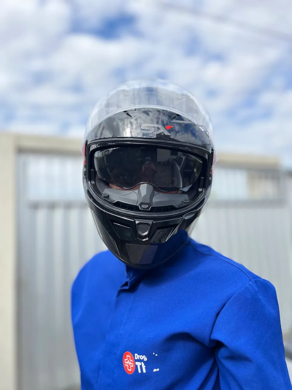 Capacete ASX tam58 C/ÓCULOS - Foto 2