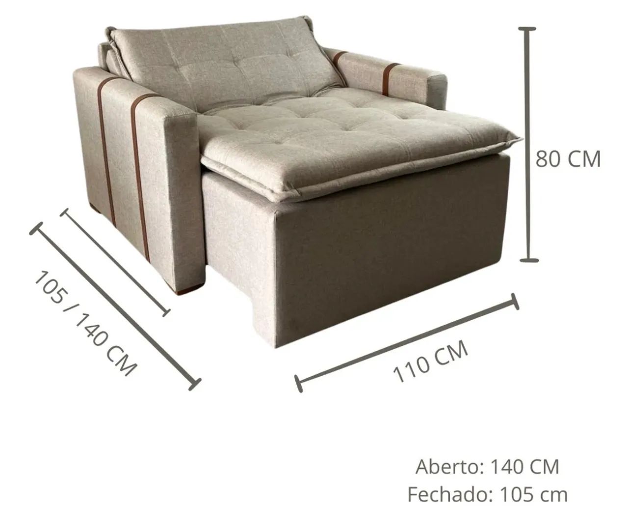 Sofá pequeno - poltrona cama orfeu 65746288279938121