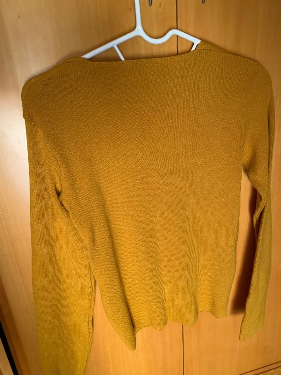 Cardigã amarelo mostarda tricô modal  - Foto 2