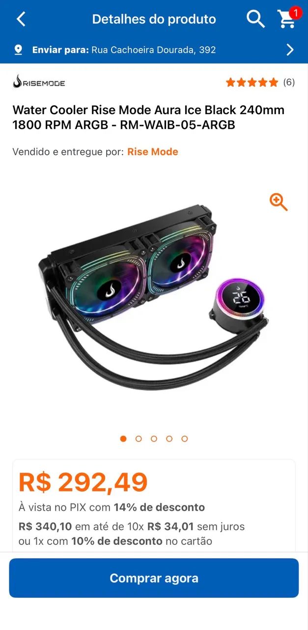 Water cooler Rise Mode Aura 240mm