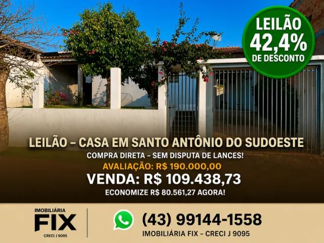 ? ESTA CASA É DE LEILÃO E PODE SER SUA HOJE! ?
