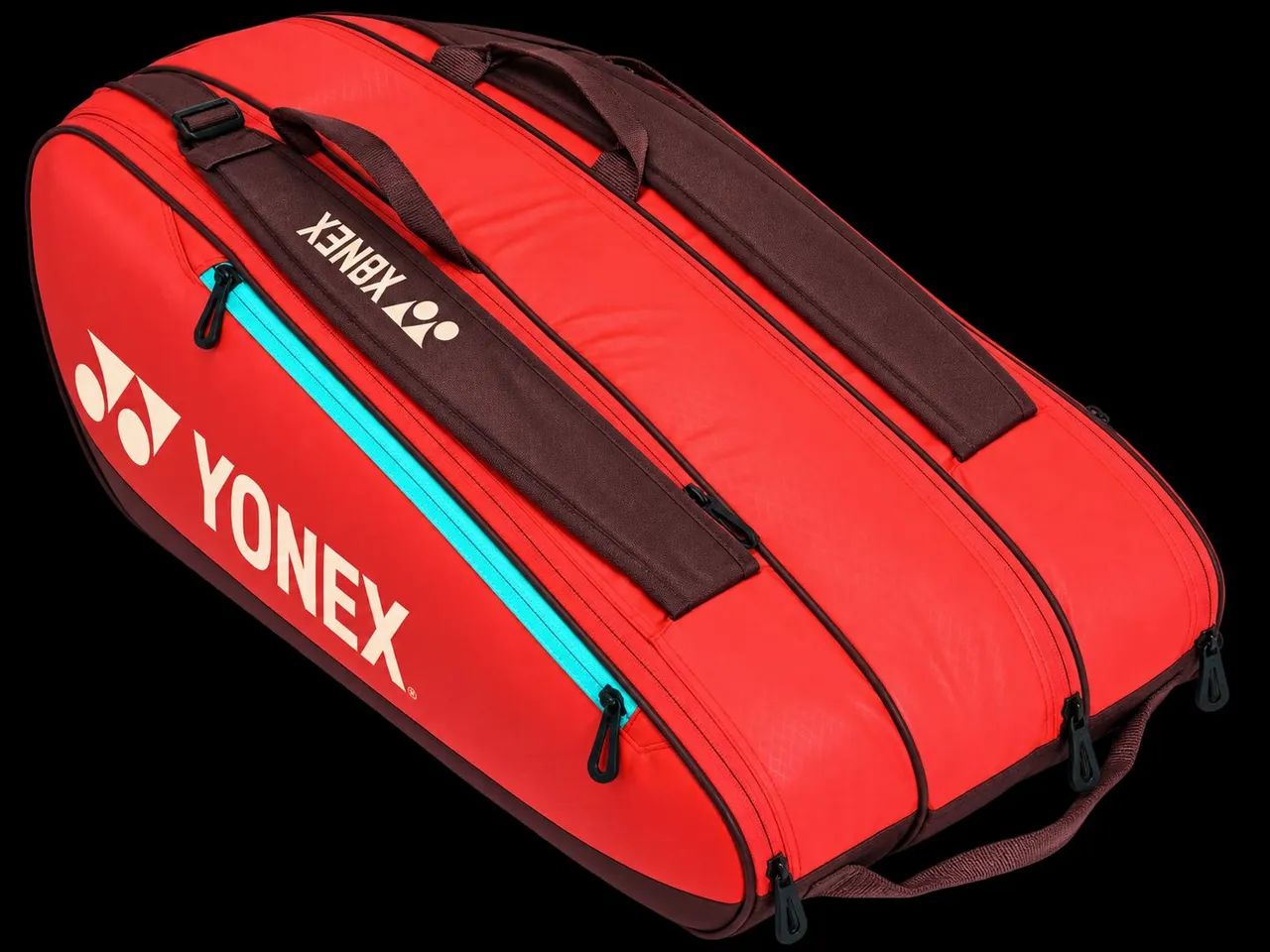 Raqueteira Yonex Team Tripla X9 Ruby para Tênis e Badminton