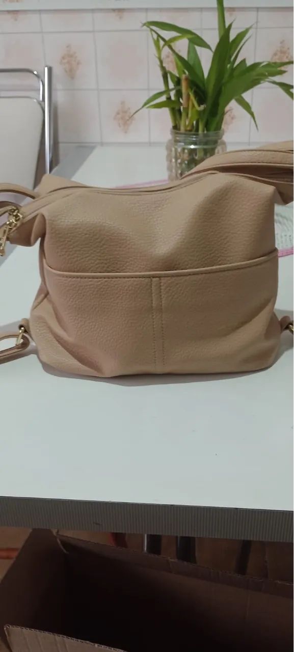 Bolsa bege feminina  - Foto 2