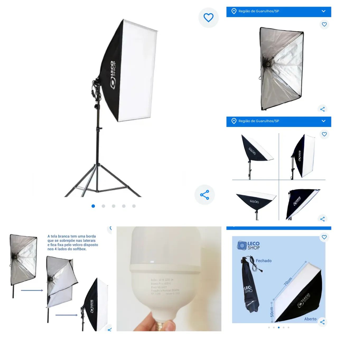 SOFTBOX COM LÂMPADA 