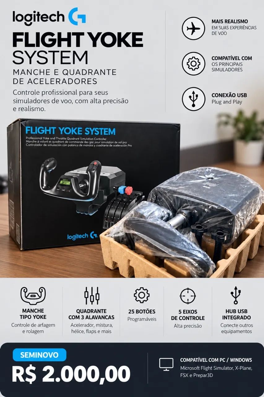 Flight yoke Logitech 