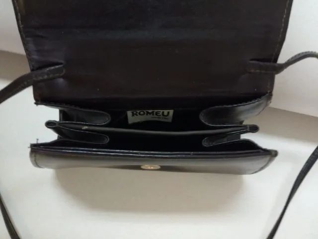 Bolsa Marrom Pequena de Couro Usada. - Foto 3