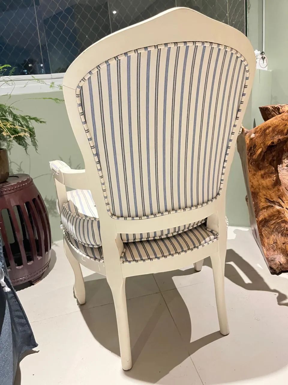 Cadeira provençal estilo clássico francês Luís XV - Foto 4