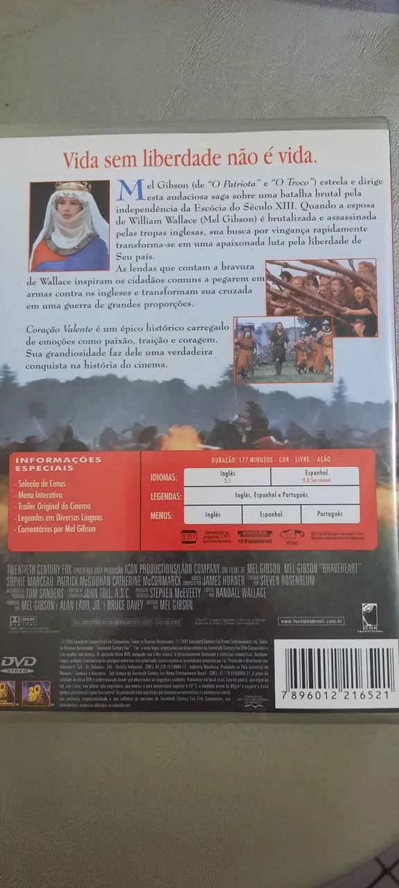 DVD FILME CORAÇÃO VALENTE ORIGINAL  - Foto 2
