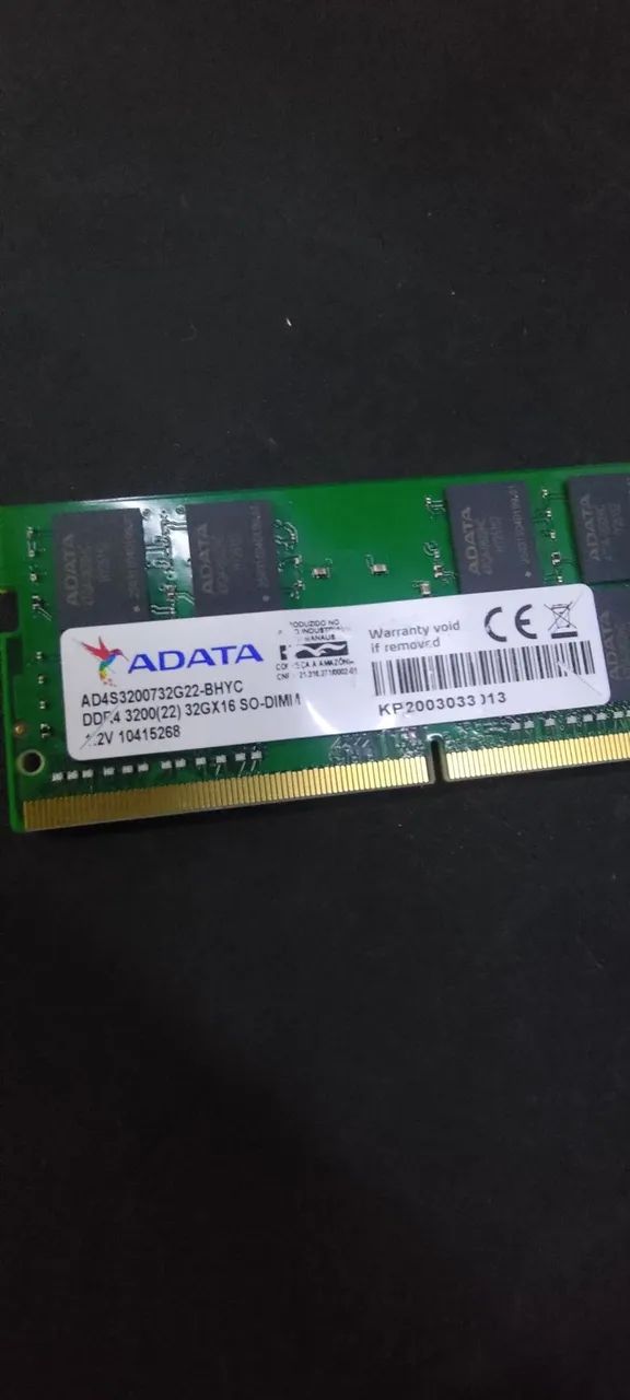 Memória Ram DDR4 32GB 3200mhz NOTEBOOK 