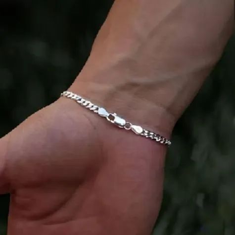 Pulseira de Prata 925 Masculina Grumet 3mm - Foto 2