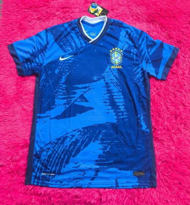 Camisa do Brasil Azul Palmeira Linha Premium Torcedor Masculino
