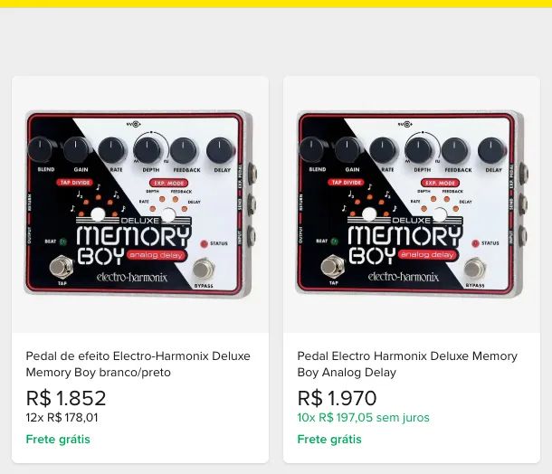 Pedal Electro Harmonix Deluxe Memory Boy Analog Delay