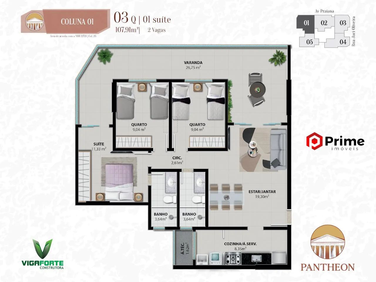 APARTAMENTO - 3 dormitórios - PRAIA DO MORRO - GUARAPARI - Foto 2