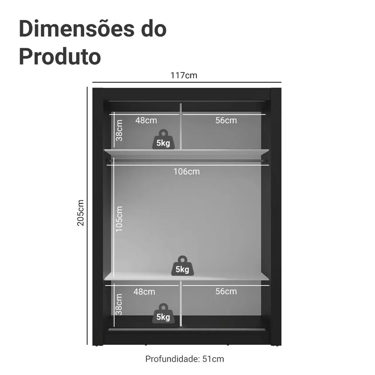 Guarda roupa novo na caixa ainda  - Foto 2
