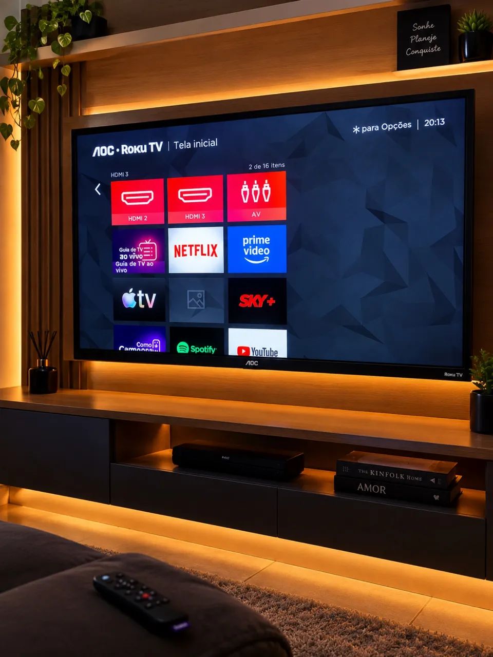 Smart TV AOK Roku 32? Excelente estado, funcionando perfeitamente - Foto 4