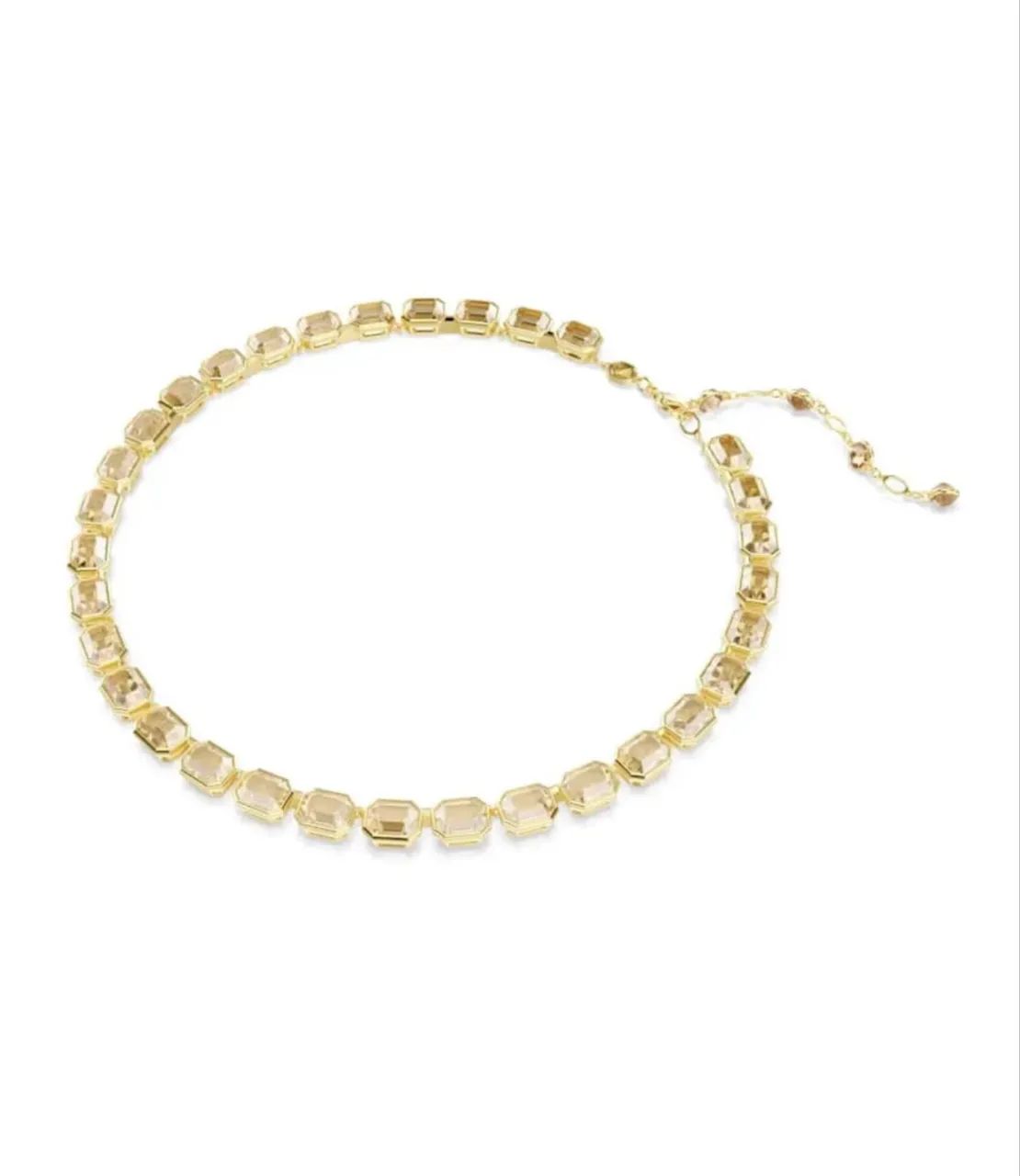 Colar Millenia Lapidação octogonal, Amarelo swarovski - Foto 3