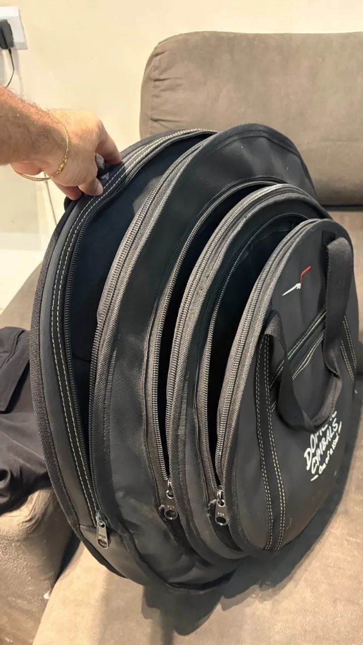 Bag Prato Bateria DOMENE Almofadado Super Luxo ATÉ 24 POLEGADAS