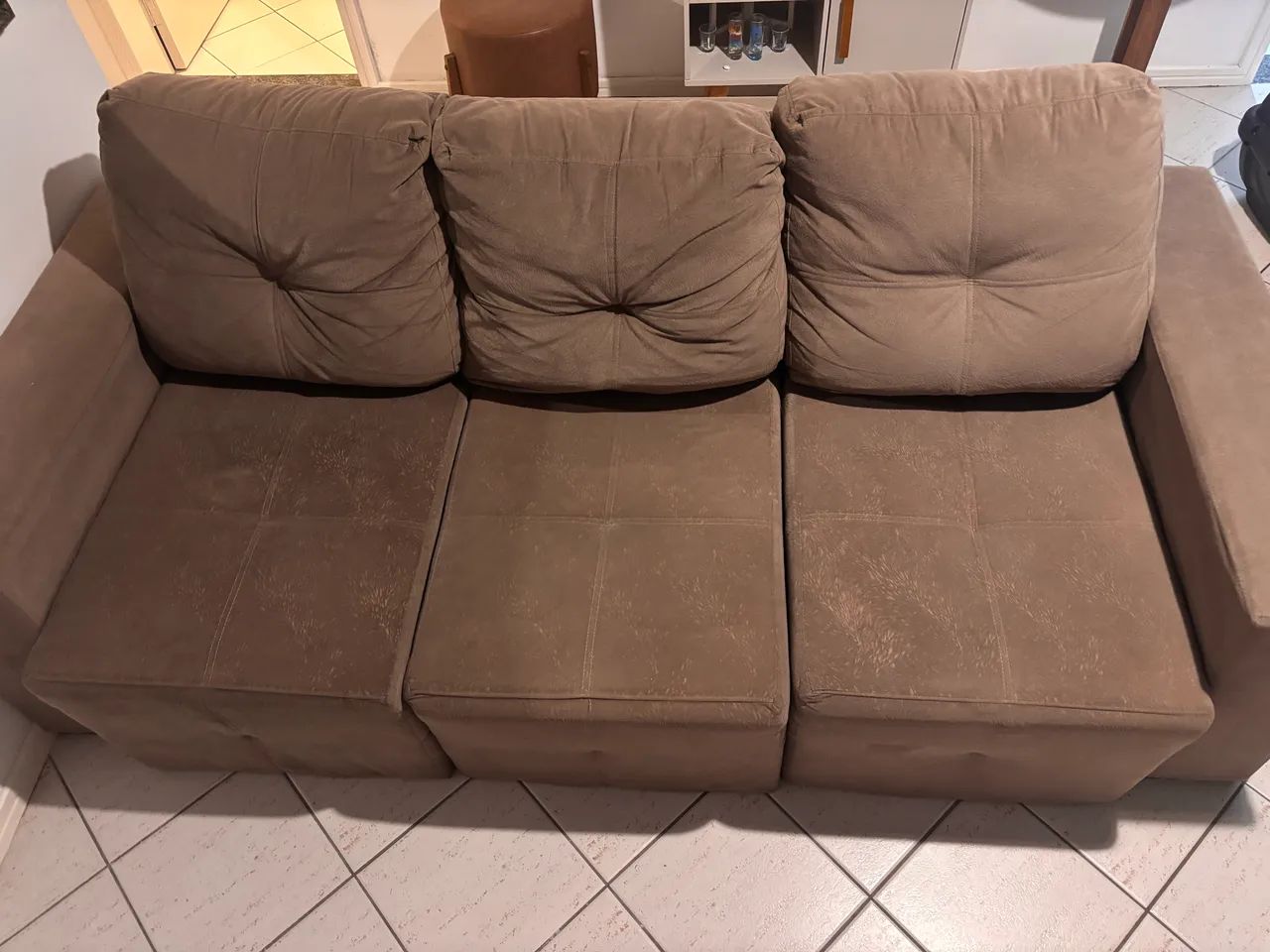 Sofá Retrátil 2,0m - Higienizado - Retirada em Campinas/SJ - Foto 2