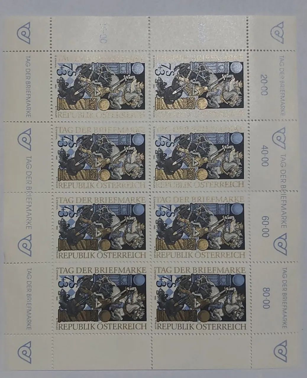 Filatélia Selos Áustria Tag Der Briefmark 