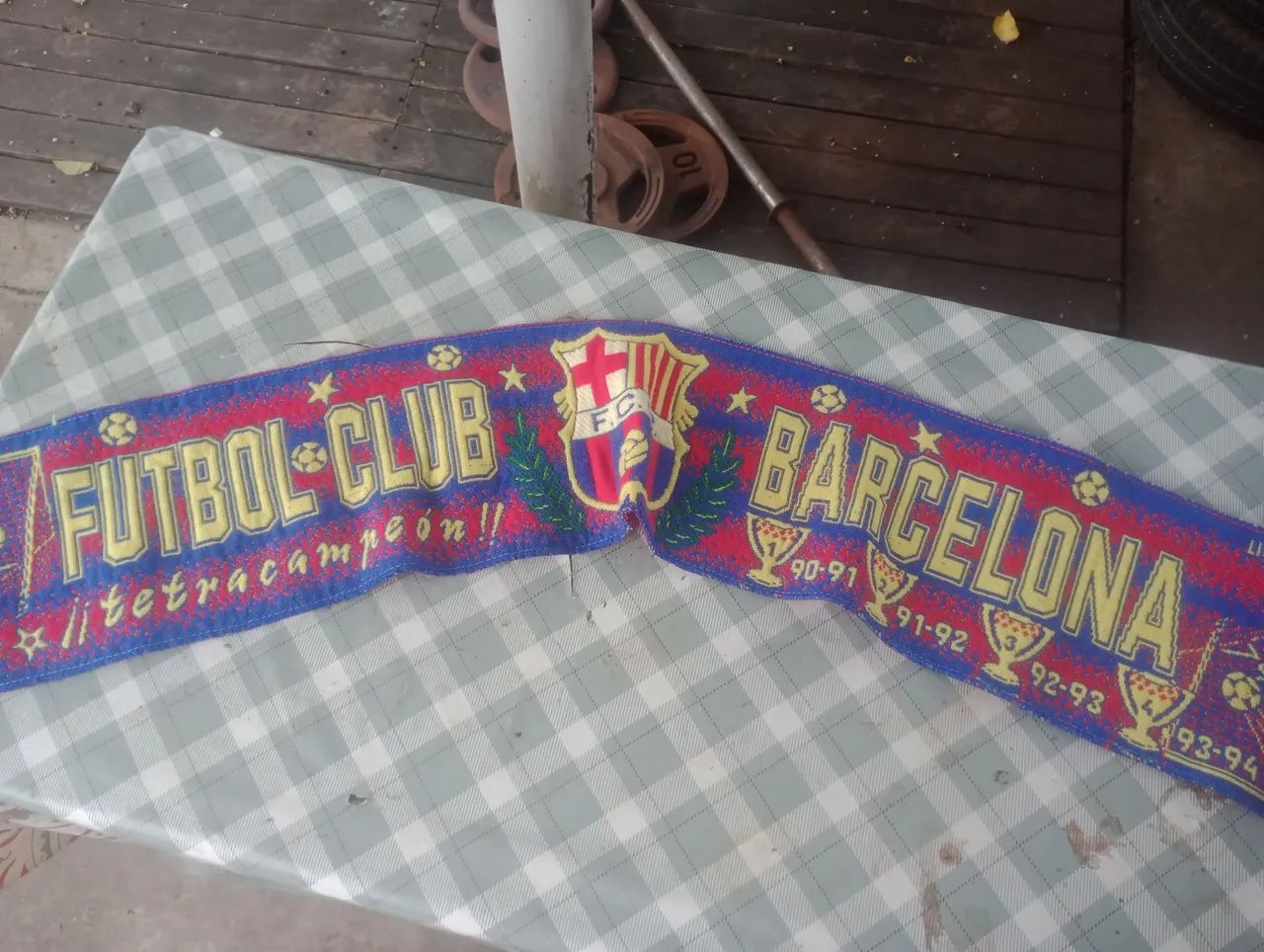 Cachecol oficial do tetra do Barcelona 