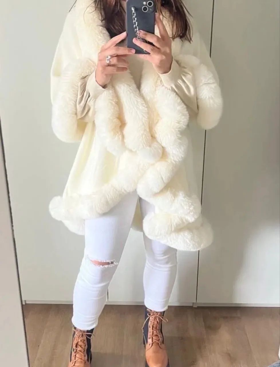 Poncho capa off White  - Foto 3
