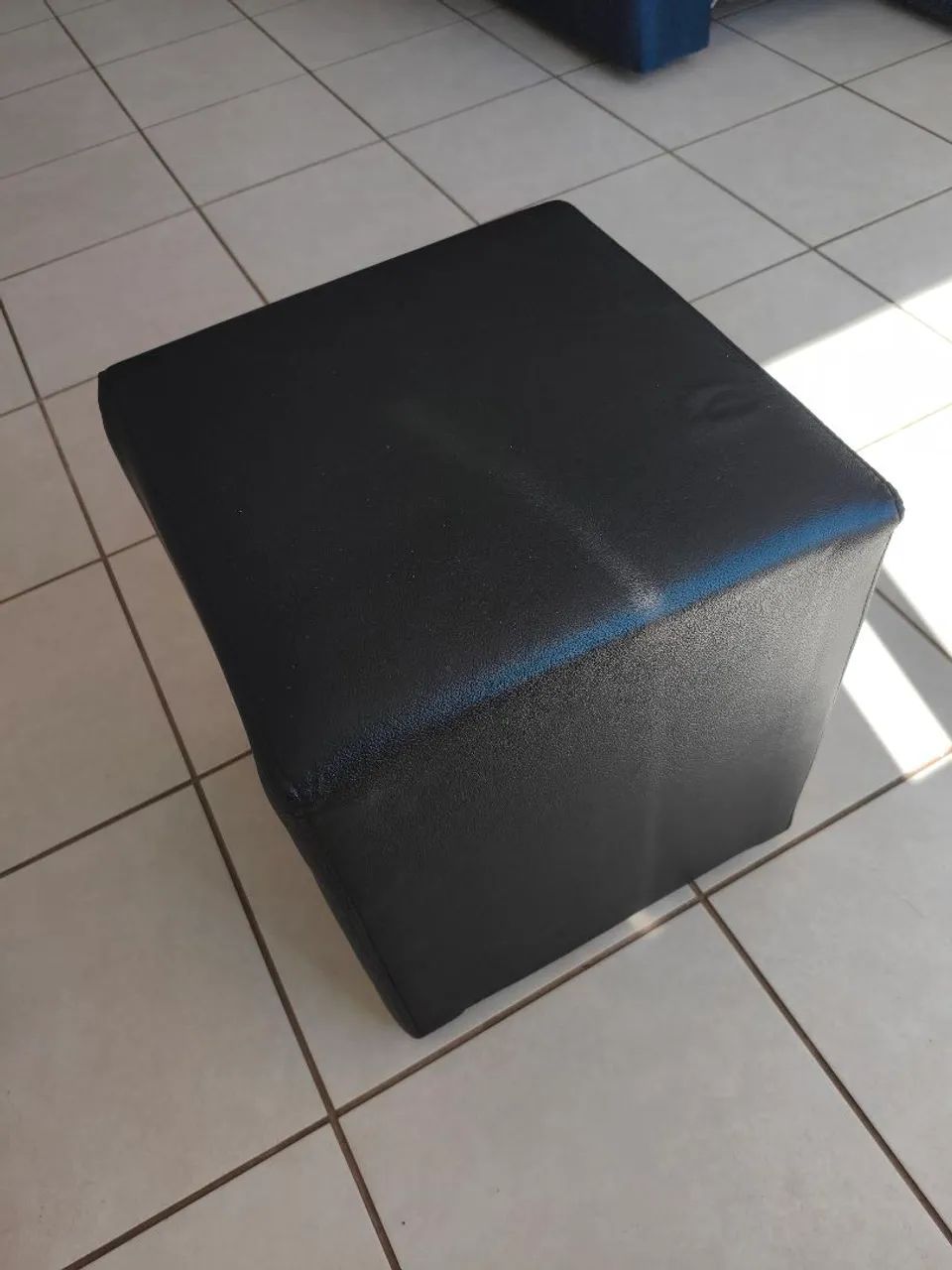 Puff Preto Corino - Foto 3