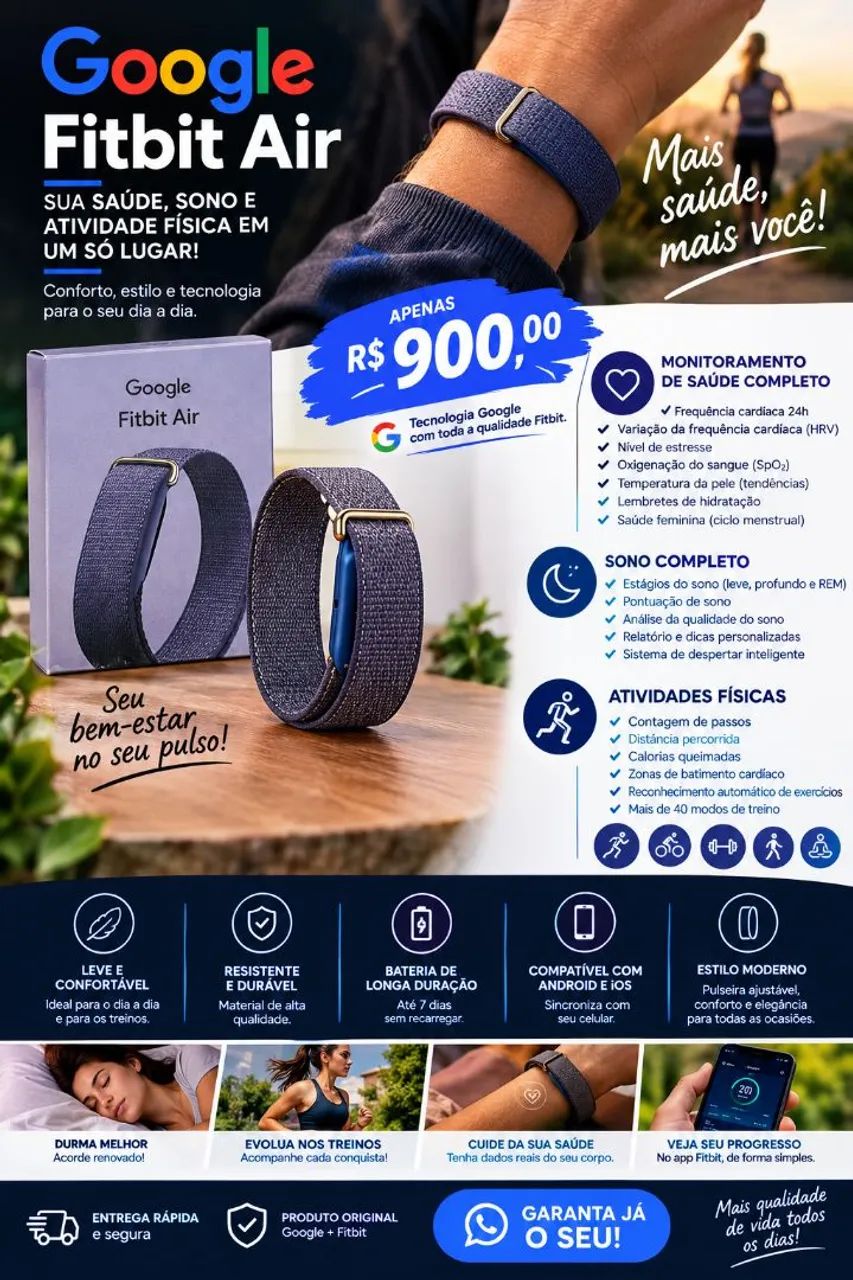 Pulseira Google fitbit air  - Foto 3