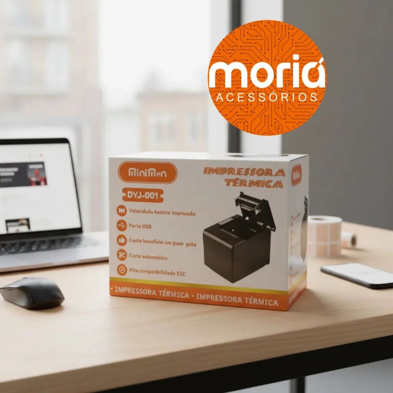 Impressora Térmica Minimen Dyj-001 Usb Com Corte Automático - Foto 3