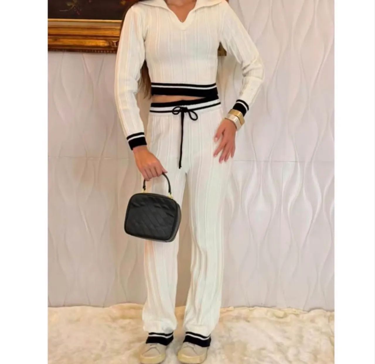 Vendo conjunto tricot branco 