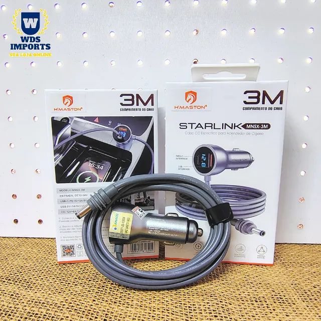 Cabo Veicular Starlink Mini 3m  3 Em 1