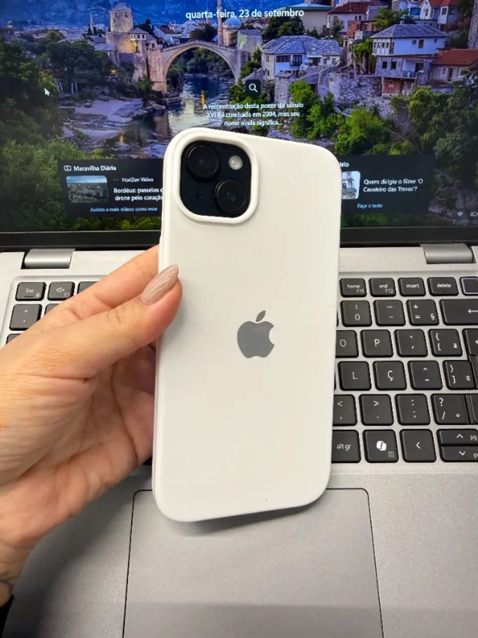 Iphone 14 Plus - Tela frontal original trincada - Foto 5