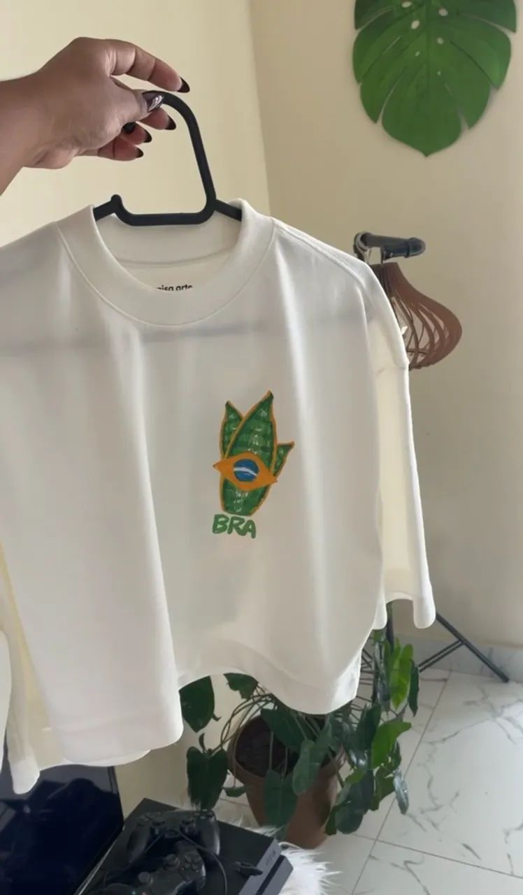 Camiseta Cropped off white  - Foto 2