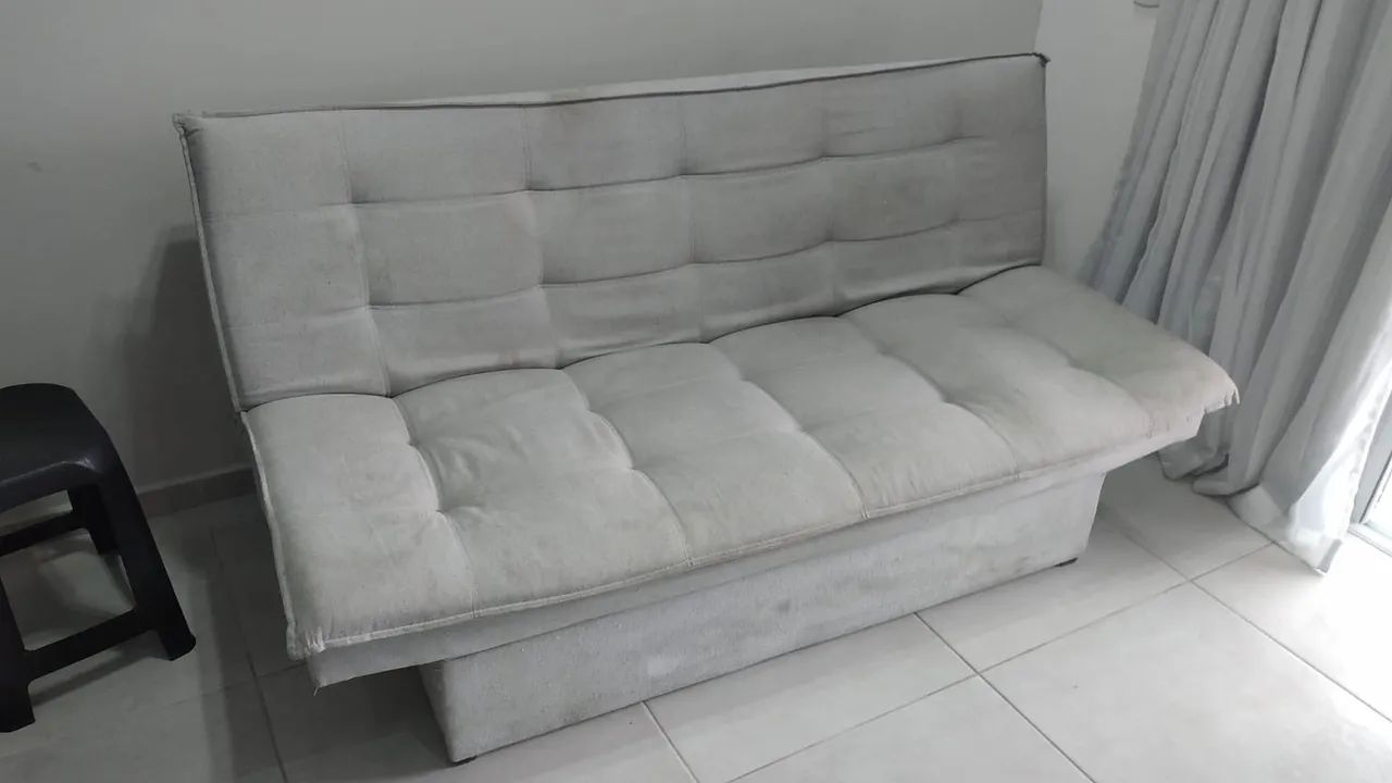 Sofá cama com baú 