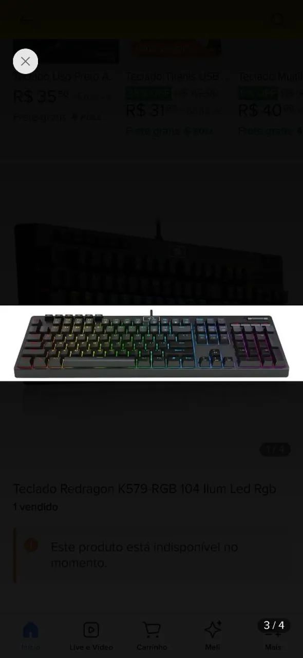 Teclado mecânico  Redragon manyu  - Foto 3