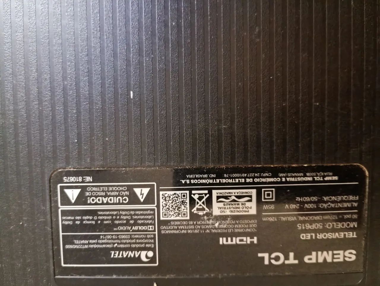 TCL 50 4k esmrt com pe e controle caixa  - Foto 4