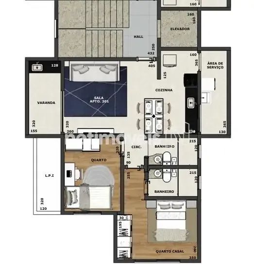 Apartamento de 2 quartos à venda no Indaiá!